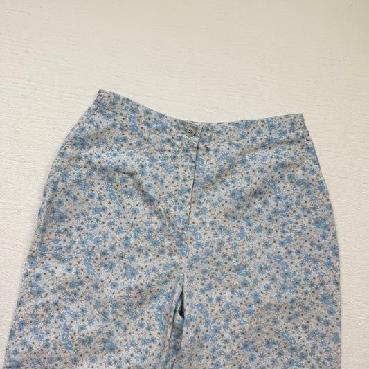 Vintage J.G. Hook Linen Blend Floral High Rise Crop Pants, Size 6