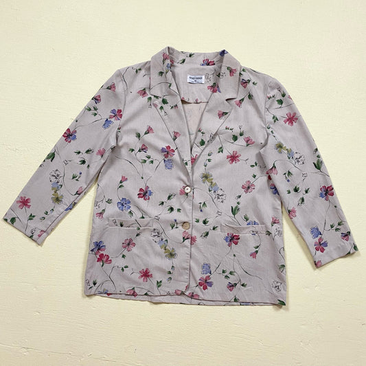 Vintage Alfred Dunner Foral Blazer Lightweight Jacket, Size 16
