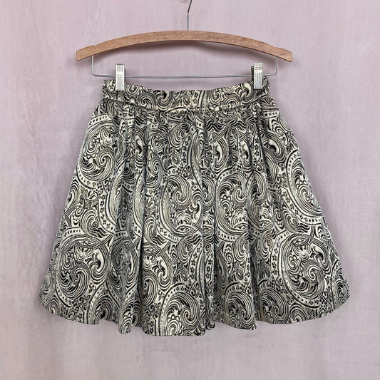 Secondhand Bebe Cupcake Jacquard High Waisted Mini Skirt, Size 24"