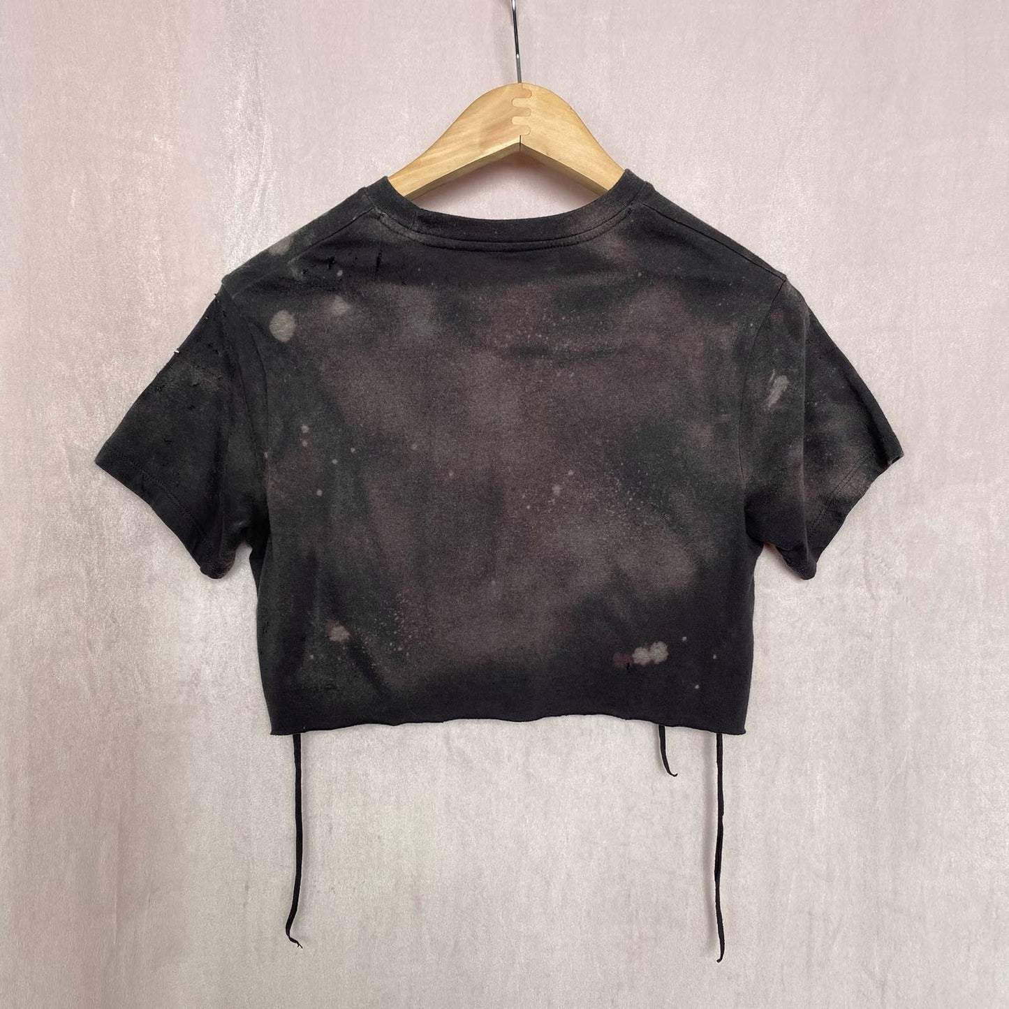 Upcycled Fifth Sun Wyoming Distressed Crop Tee, Size XS