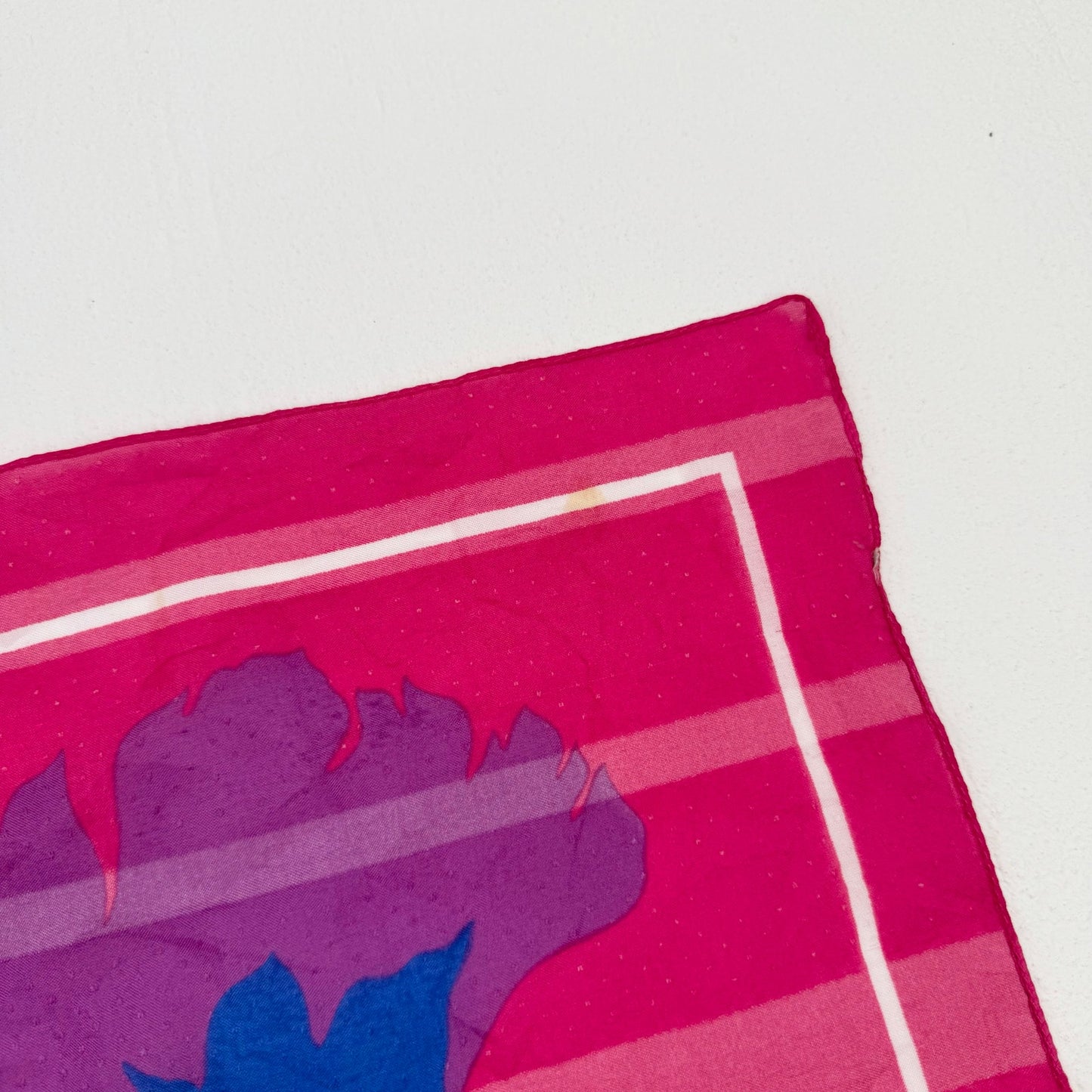 Vintage Floral Pink Square Scarf