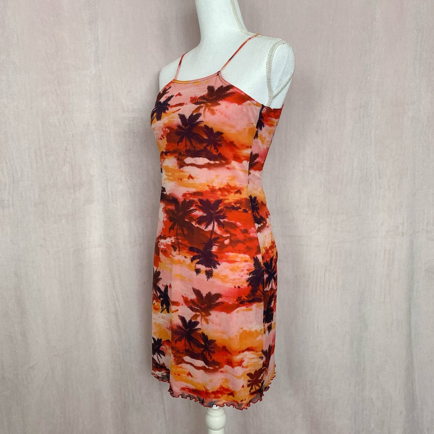 Secondhand Urban Outfitters Tropical Mesh Mini Dress, Size Small