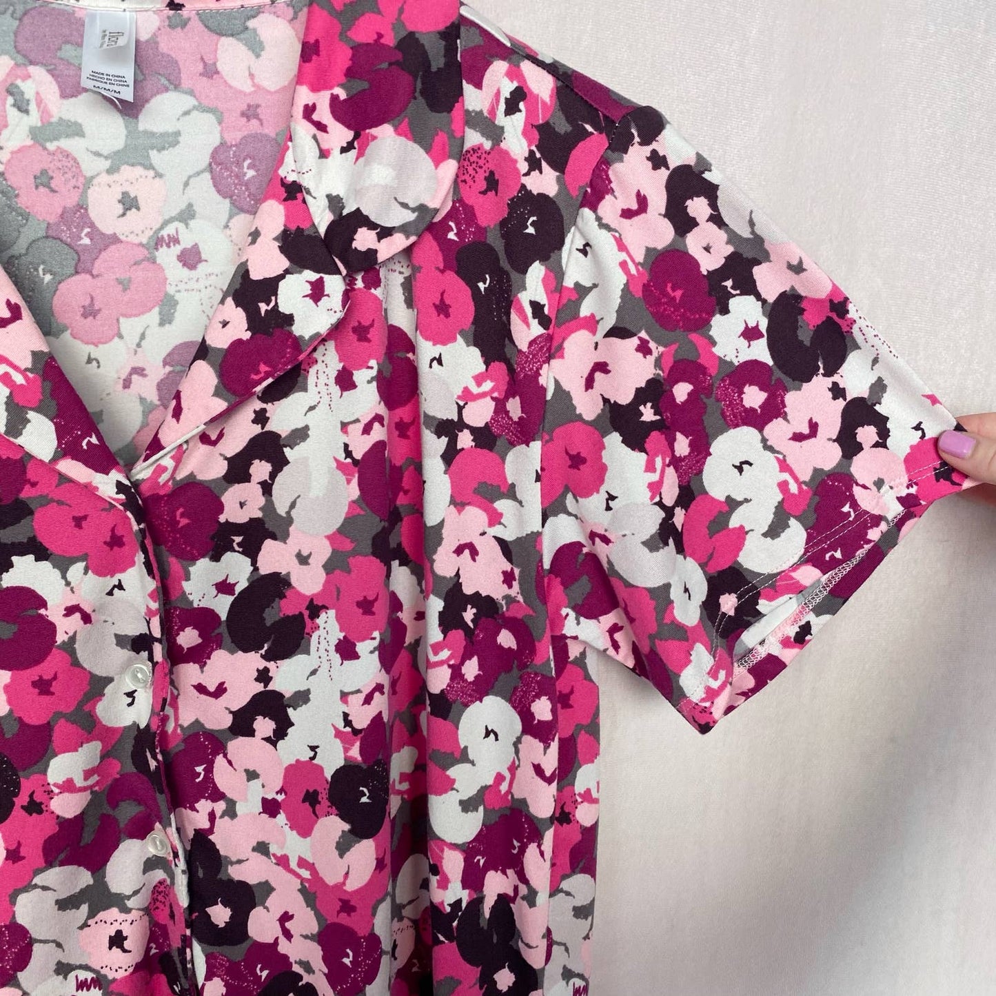 Secondhand Flora by Flora Nikrooz Floral Button Up Shirt, Size Medium