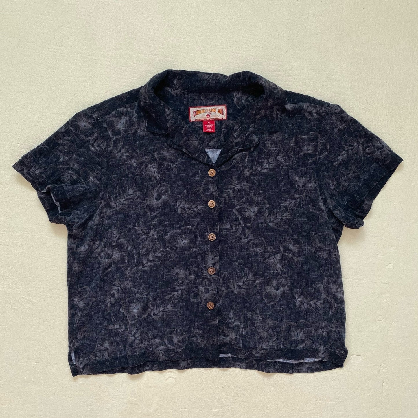 Vintage Caribbean Joe Hawaiian Shirt Button Down, Size XL