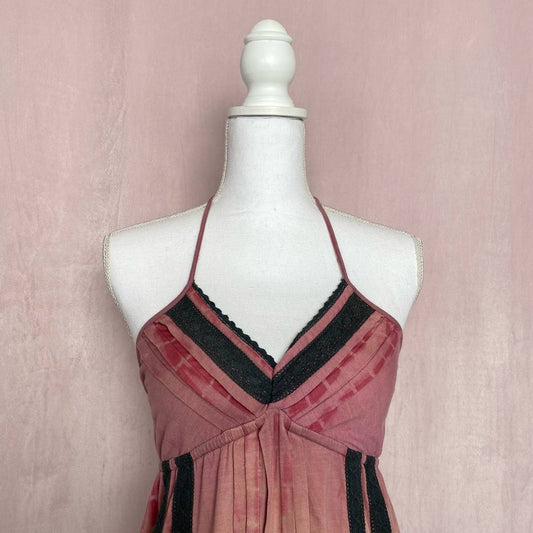 Upcycled Billabong Summer Tie Dye Mini Dress, Size Medium