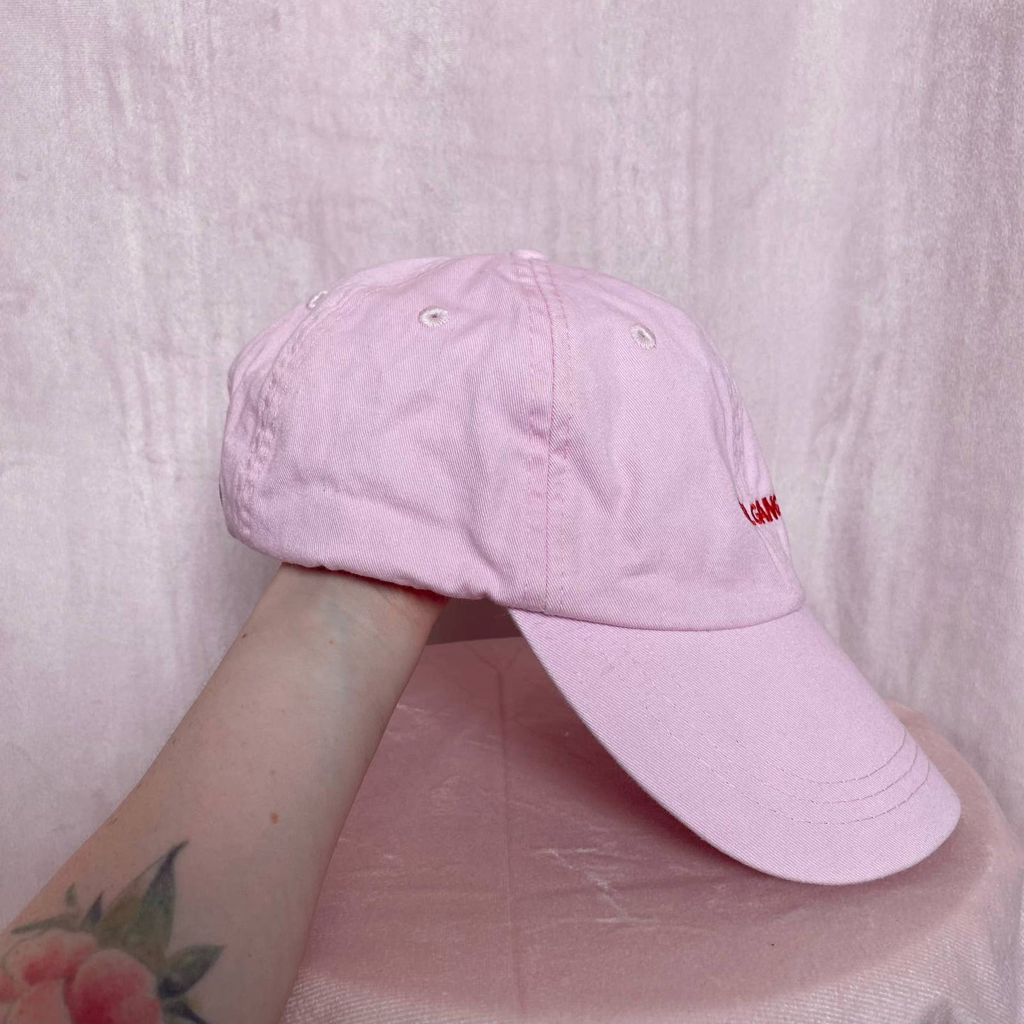 Secondhand Girl Gang Pink Baseball Cap Hat