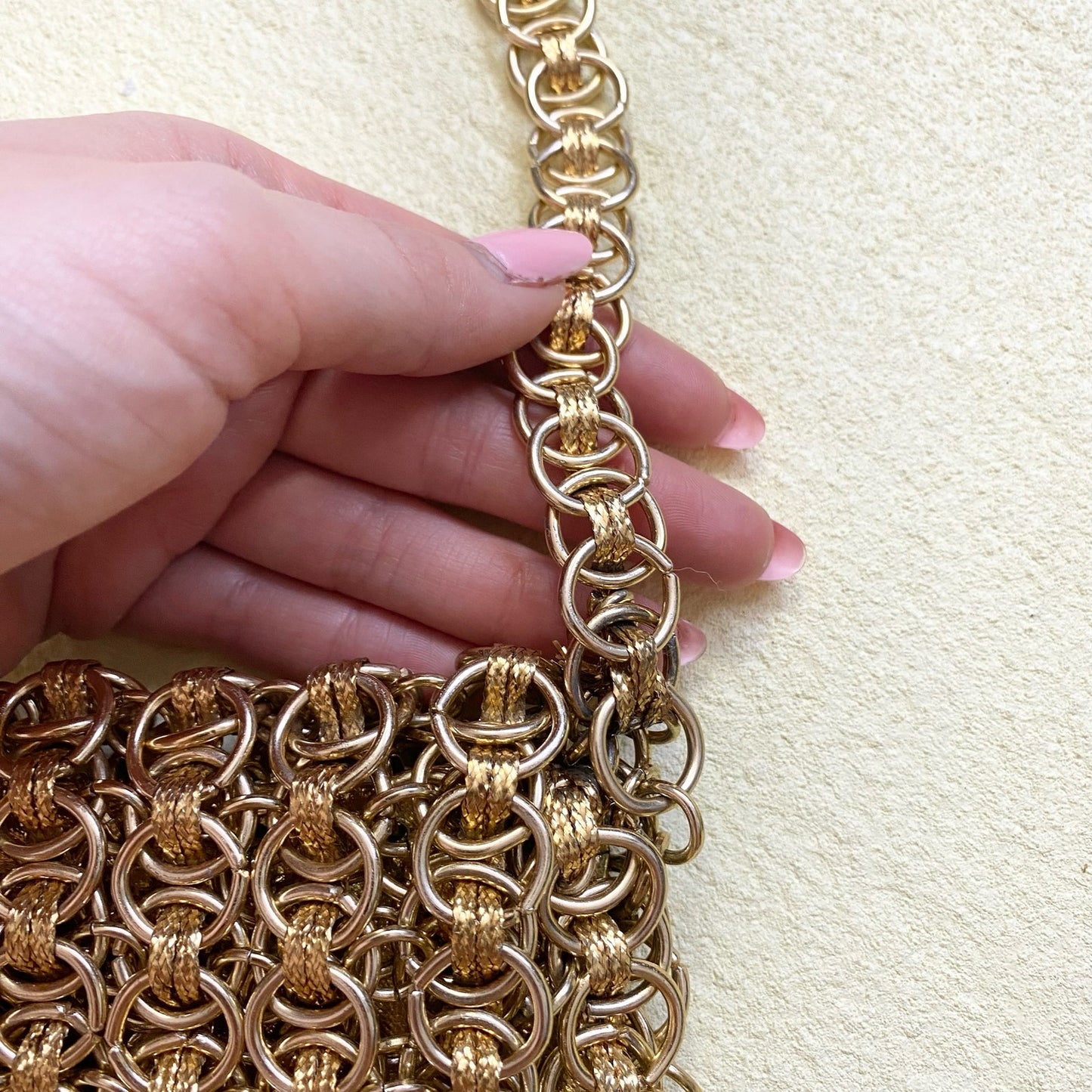 Vintage Walborg Gold Chain Link Purse Shoulder Bag