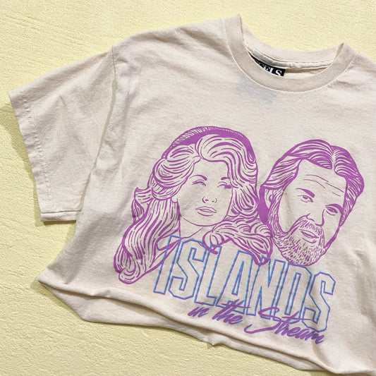 Reworked Islands in the Stream Crop Graphic Tee, Size Medium