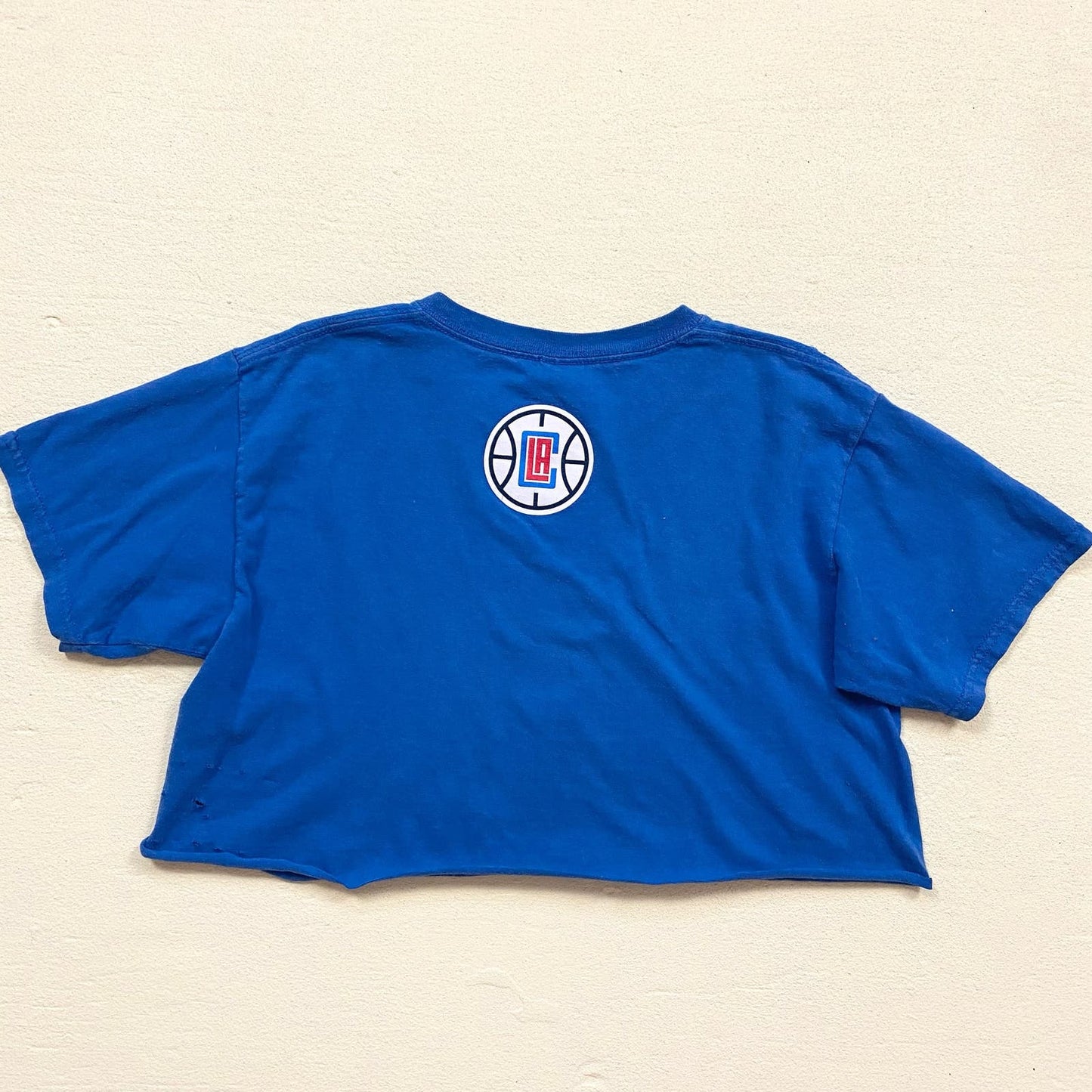Upcycled LA Clippers Distressed Crop Graphic Tee