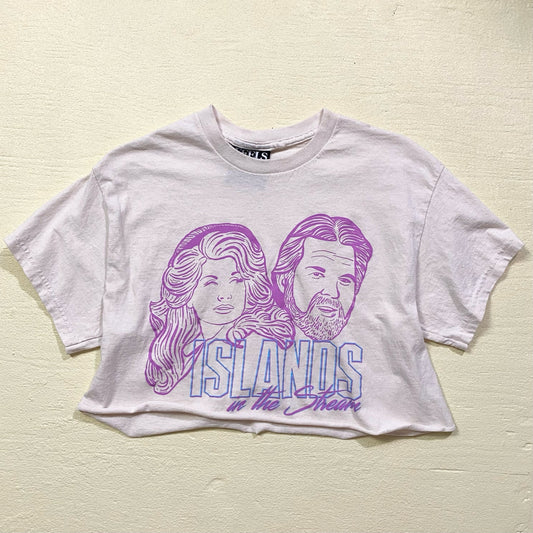 Reworked Islands in the Stream Crop Graphic Tee, Size Medium