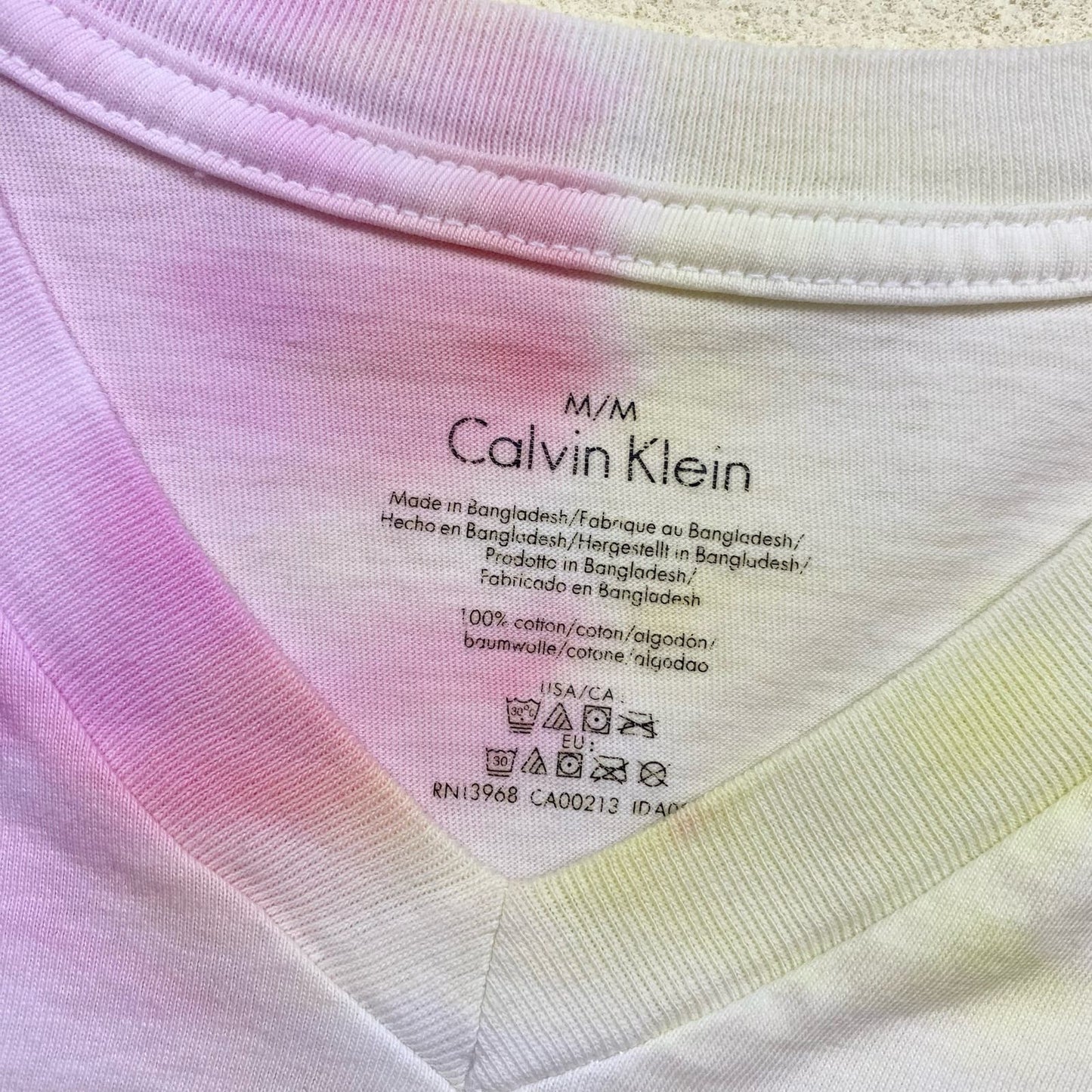 Upcycled Calvin Klein Strawbana Tie Dye Crop Tee