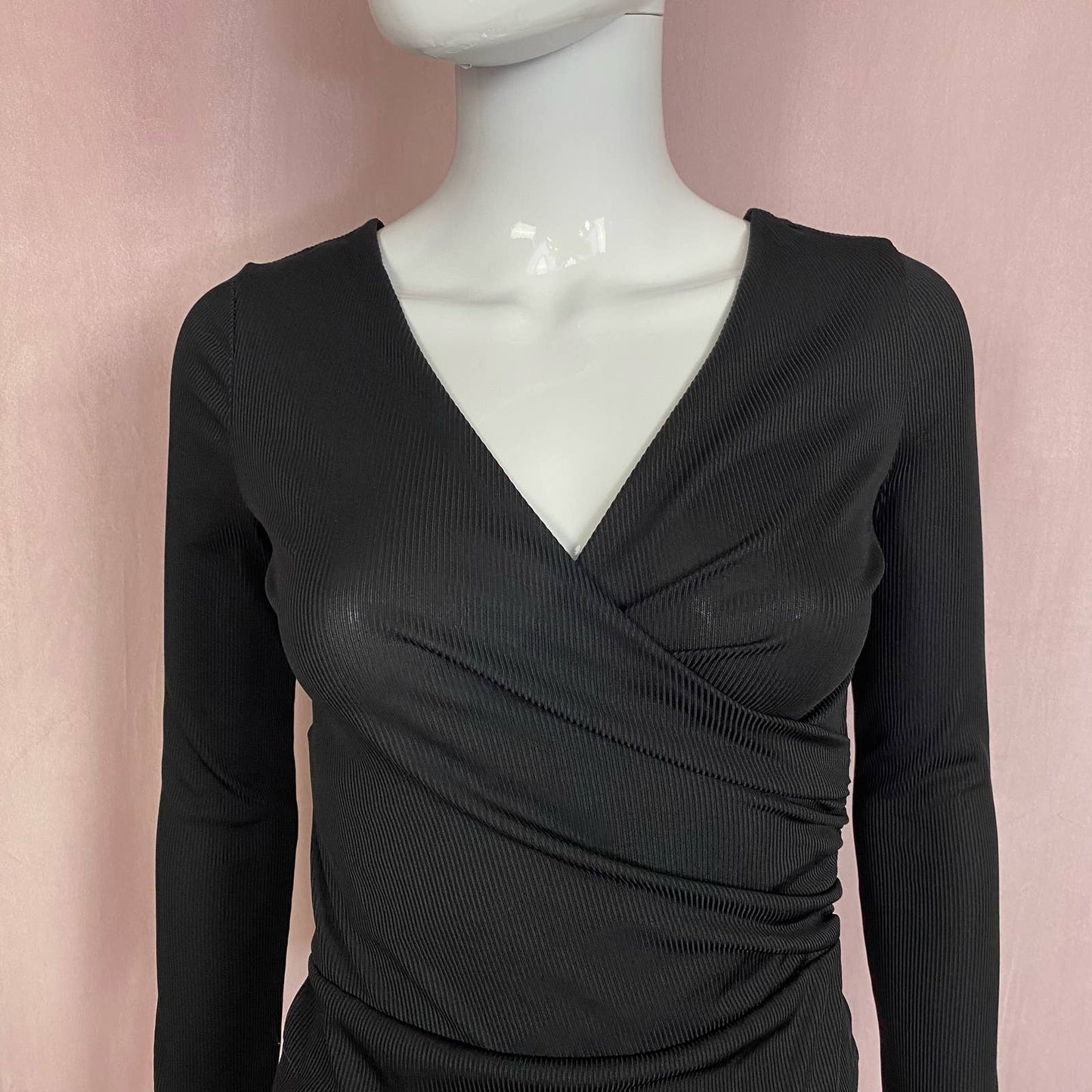 Secondhand Topshop Long Sleeve Wrap Front Bodysuit, Size 4
