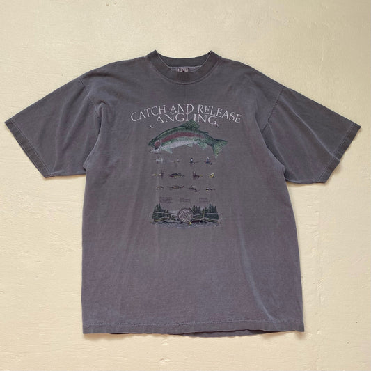 Vintage Galt Sand Catch & Release Fishing Tee, Size XL
