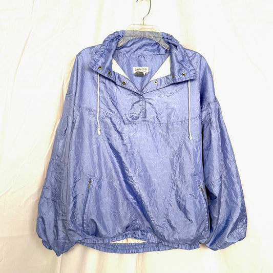 Vintage Lavon Periwinkle Windbreaker Jacket, Size Large