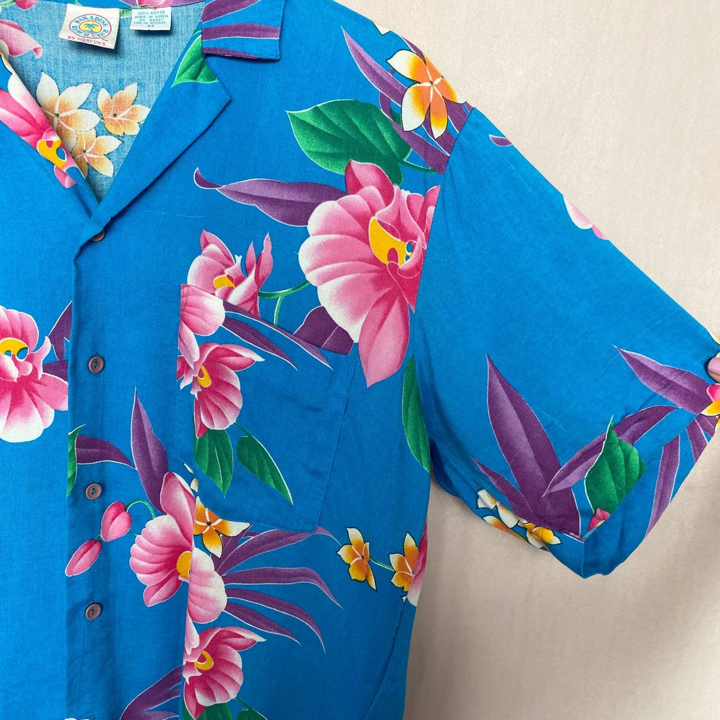 Vintage Mervyn’s Paradise Beach Club Hawaiian Shirt, Size Medium