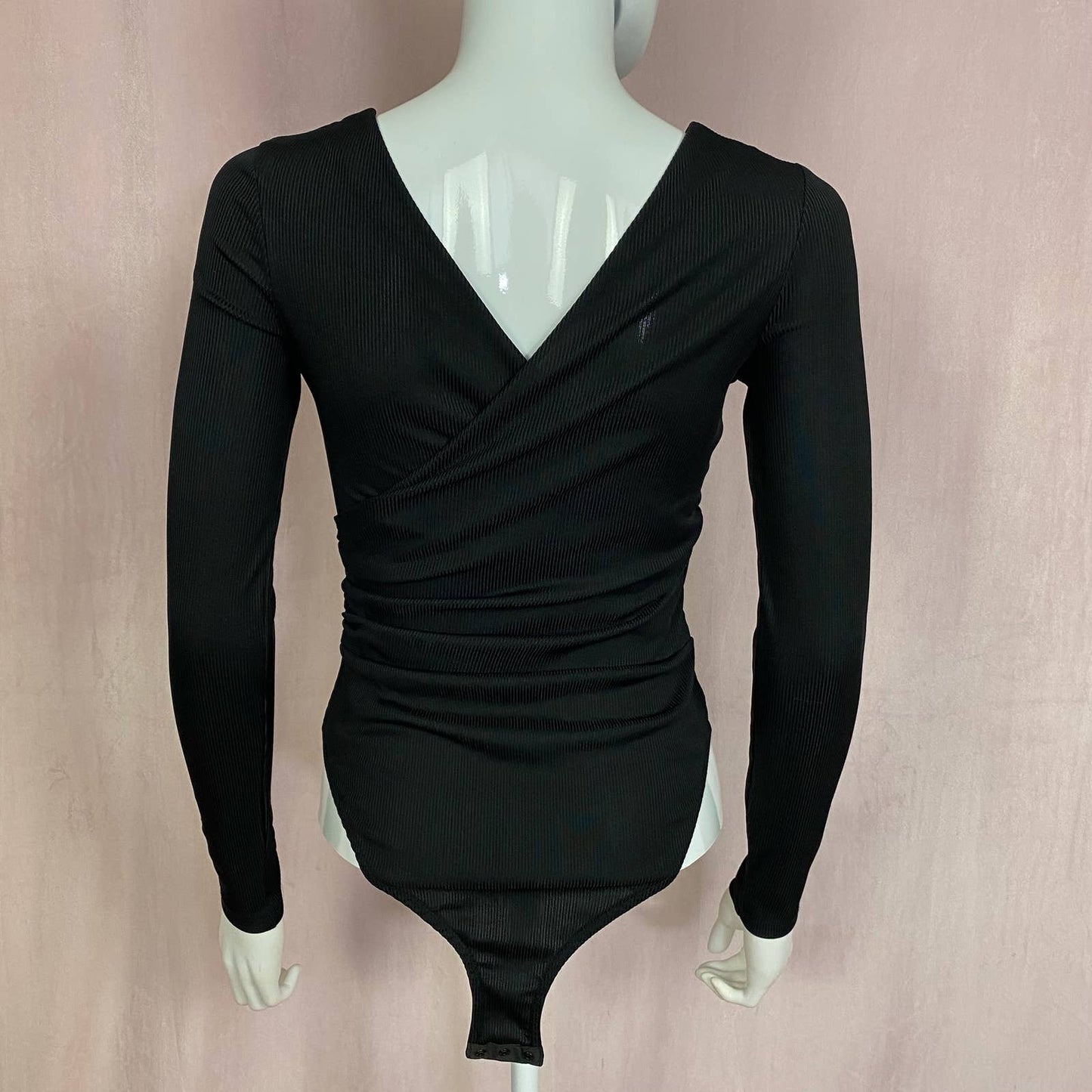 Secondhand Topshop Long Sleeve Wrap Front Bodysuit, Size 4