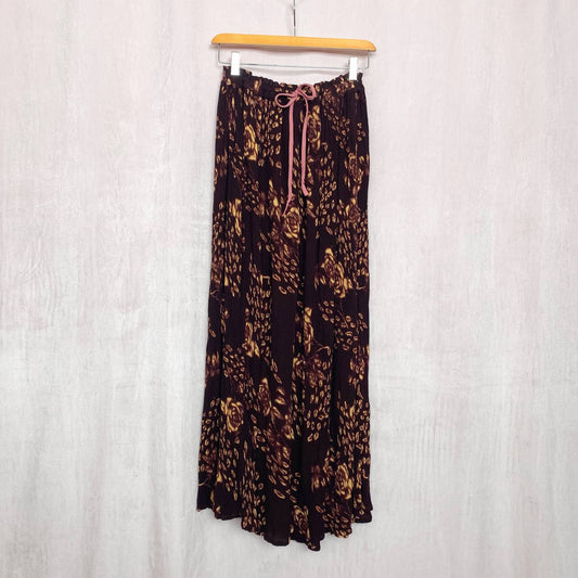 Upcycled Vintage HerStyle Floral Maxi Skirt, One Size