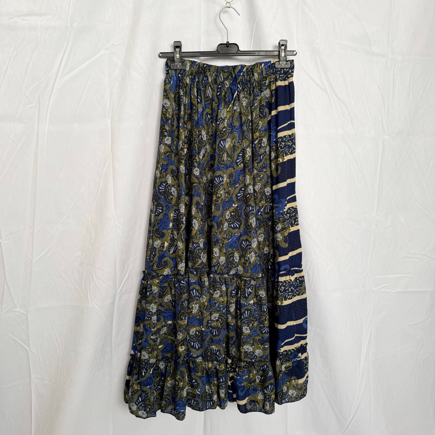 Secondhand Karma Highway Boho Floral Tiered Maxi Skirt, Size Medium