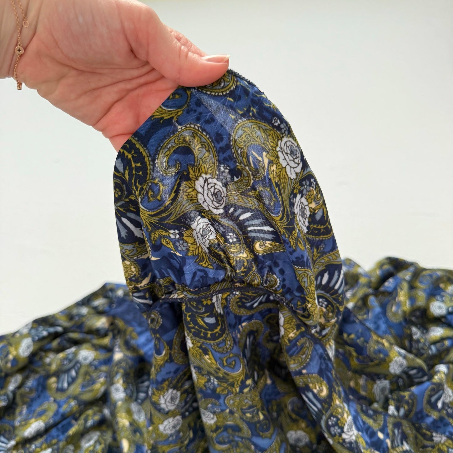 Secondhand Karma Highway Boho Floral Tiered Maxi Skirt, Size Medium