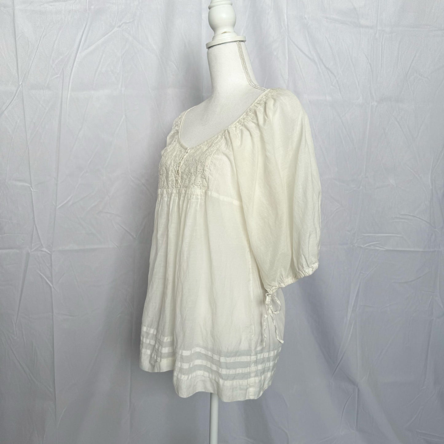 Secondhand River Island Puff Sleeve Babydoll Blouse, Size 12