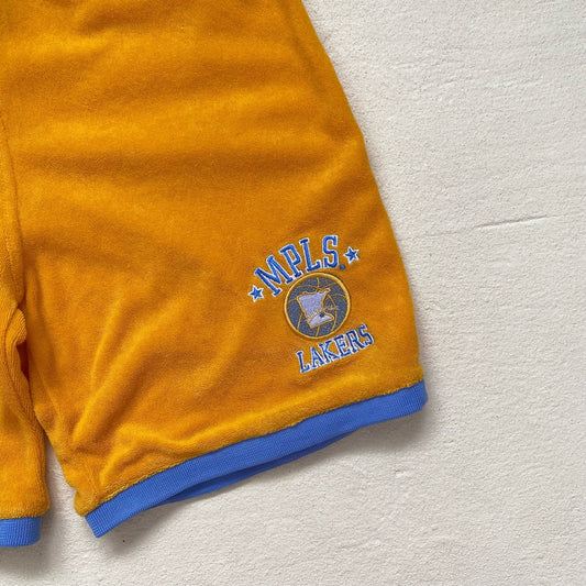 Vintage Reebok NBA Mpls Lakers Terry Shorts, Size Small