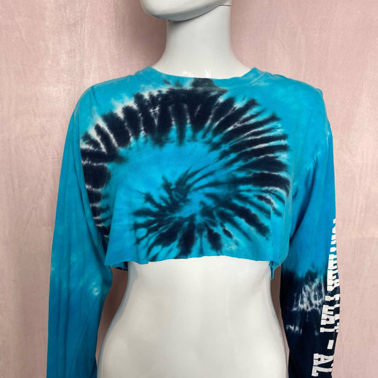 Reworked Tortilla Flat AZ Tie Dye Crop Long Sleeve, Size Medium