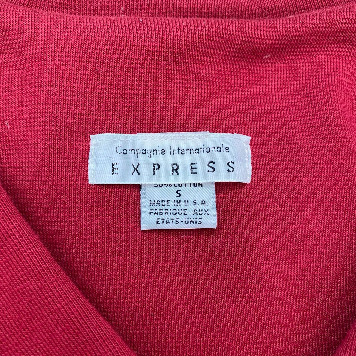 Vintage Express Button Front Long Sleeve Dress, Size Small