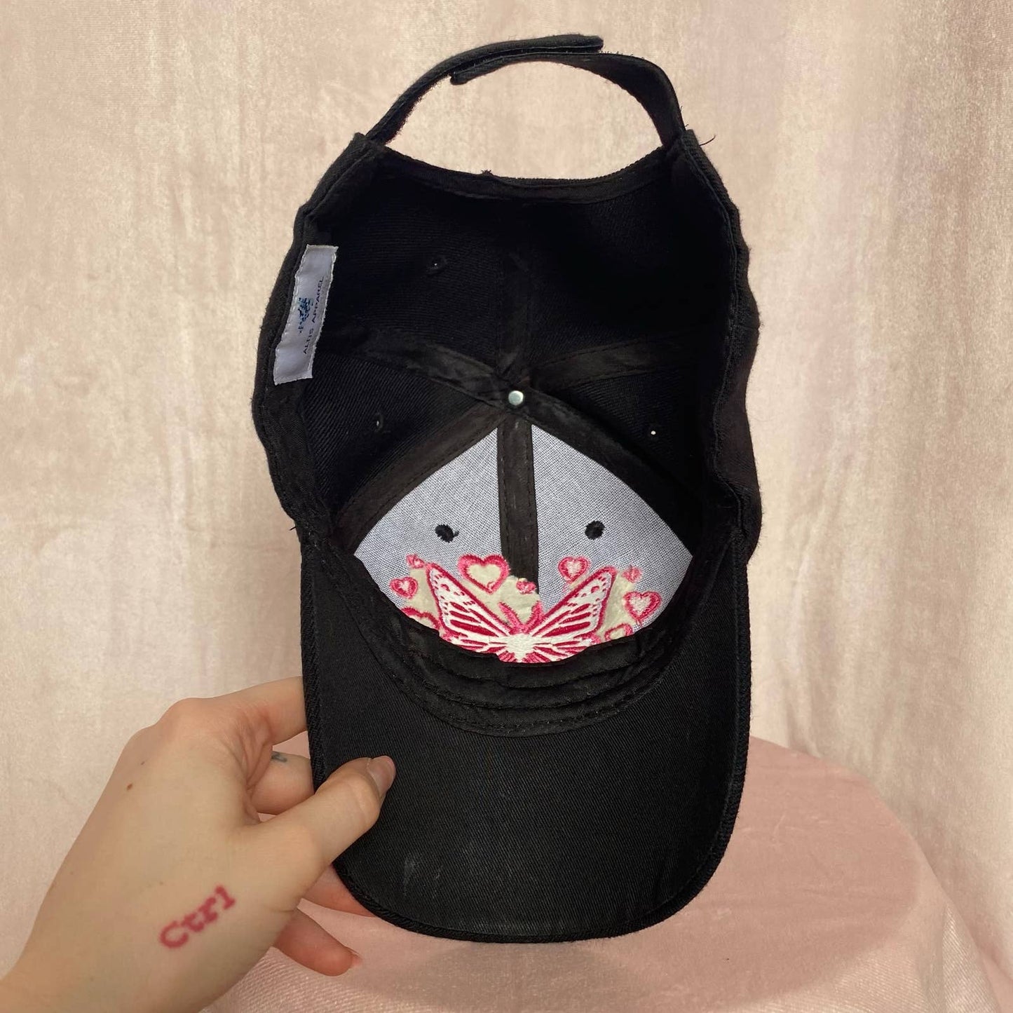 Secondhand Youth Pink Butterfly Baseball Cap Hat