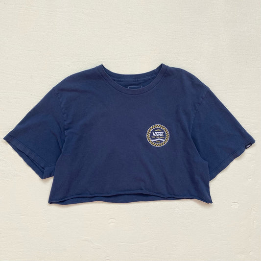 Reworked Vans Off The Wall Graphic Crop Tee, Size Large