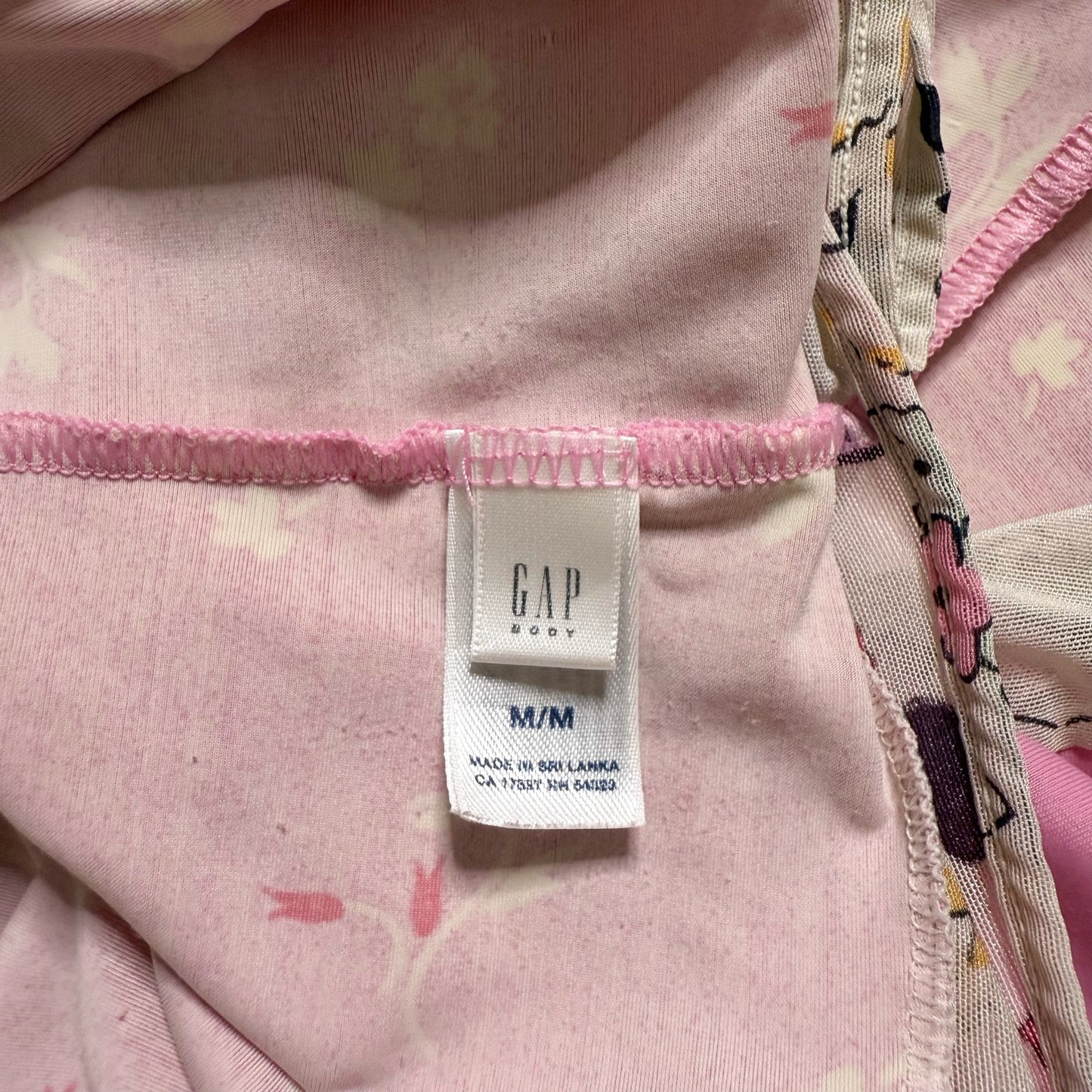 Y2K Gap Floral Pink Cami Tank Top, Size Medium