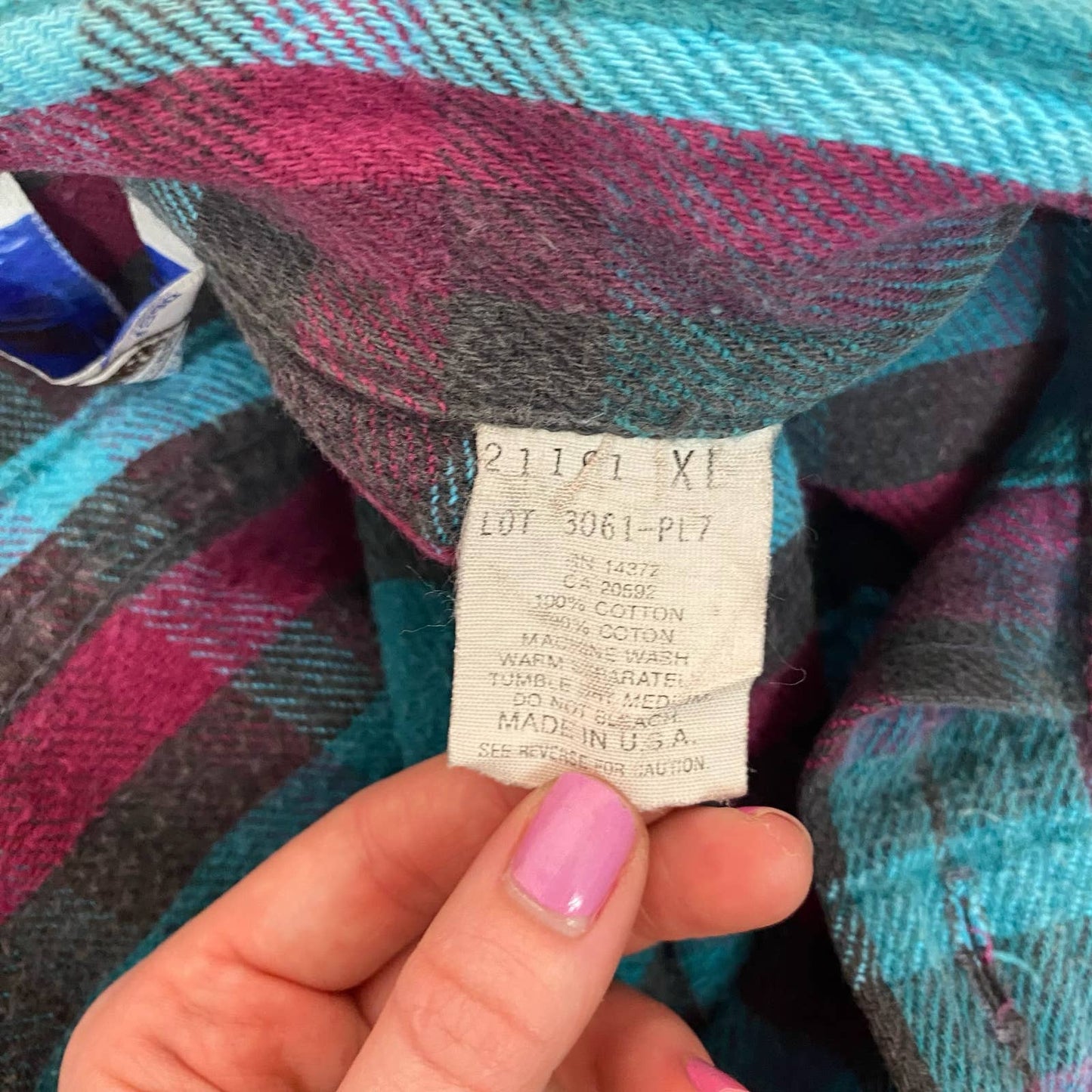 Vintage Five Brother Cotton Flannel, Size XL