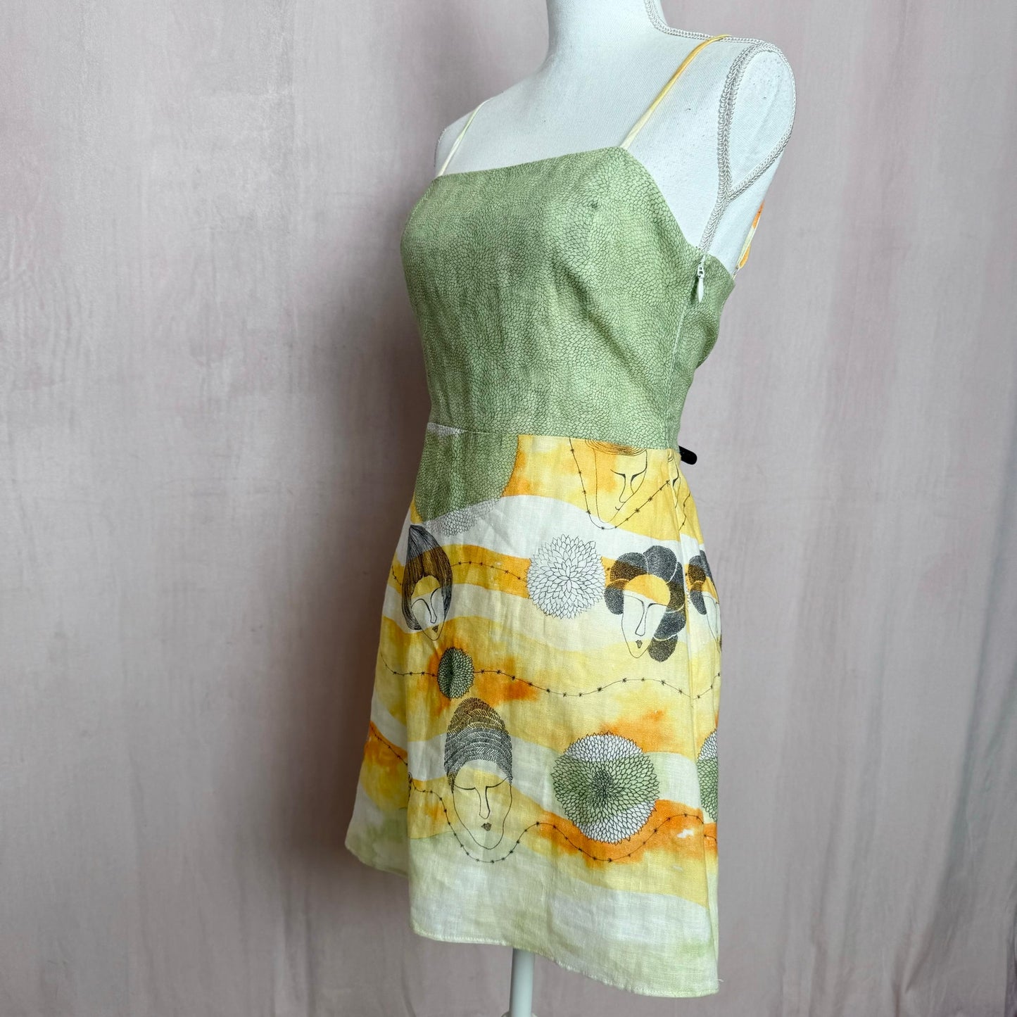 Secondhand adL For Art Linen Fit & Flare Mini Dress, Size Medium