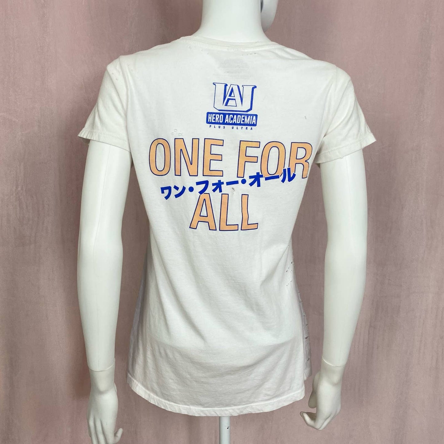 Reworked My Hero Academia Distressed Graphic Tee, Size Large