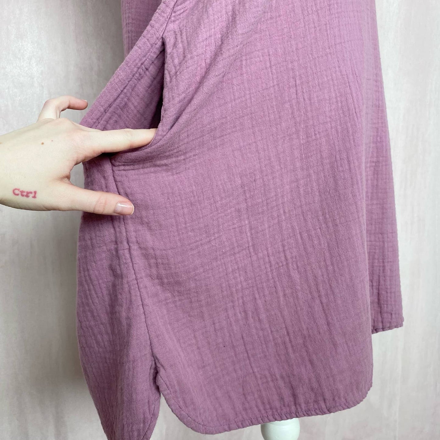 Secondhand Universal Thread Cotton Gauze Short Sleeve Dress, Size Medium