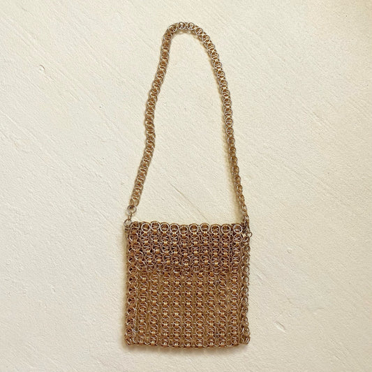 Vintage Walborg Gold Chain Link Purse Shoulder Bag
