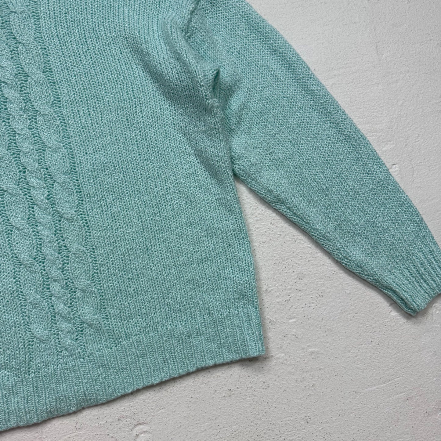 Vintage 80s Sterling Harris Pearl Neck Sweater, Size Medium