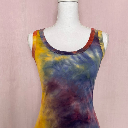 Upcycled Absolutely Love It Tie Dye Midi Dress, Size Medium