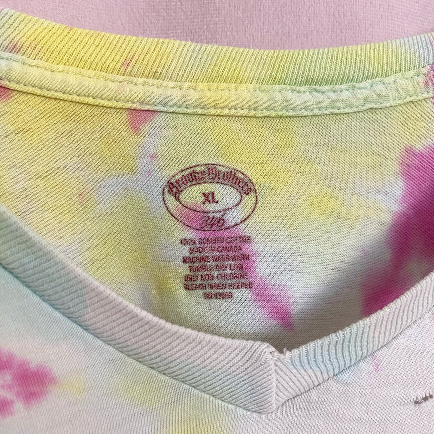 Upcycled Grunge Tie Dye Crop Oversized V-Neck Tee