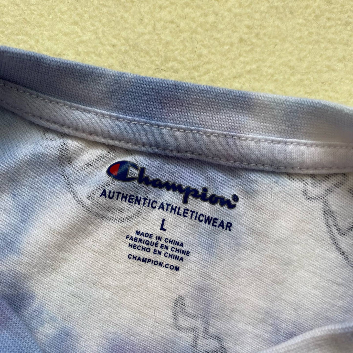 Reworked Champion Tie Dye Crop Tee, Size Small