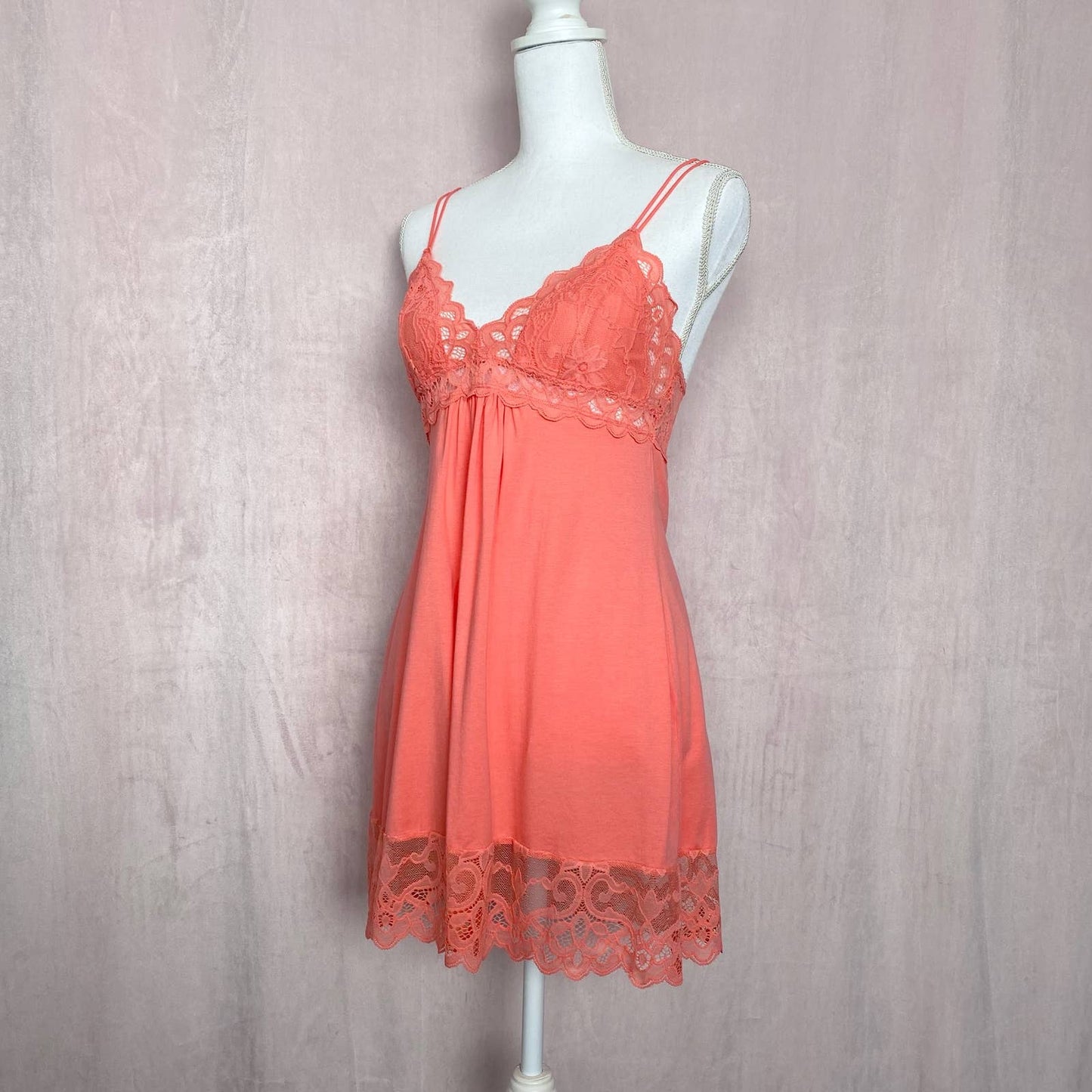 Secondhand In Bloom by Jonquil Lace Chemise Mini Dress, Size S/M