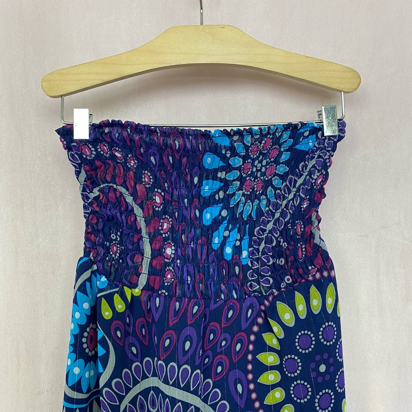 Secondhand Old Navy Strapless Paisley Maxi Dress, Size XXS
