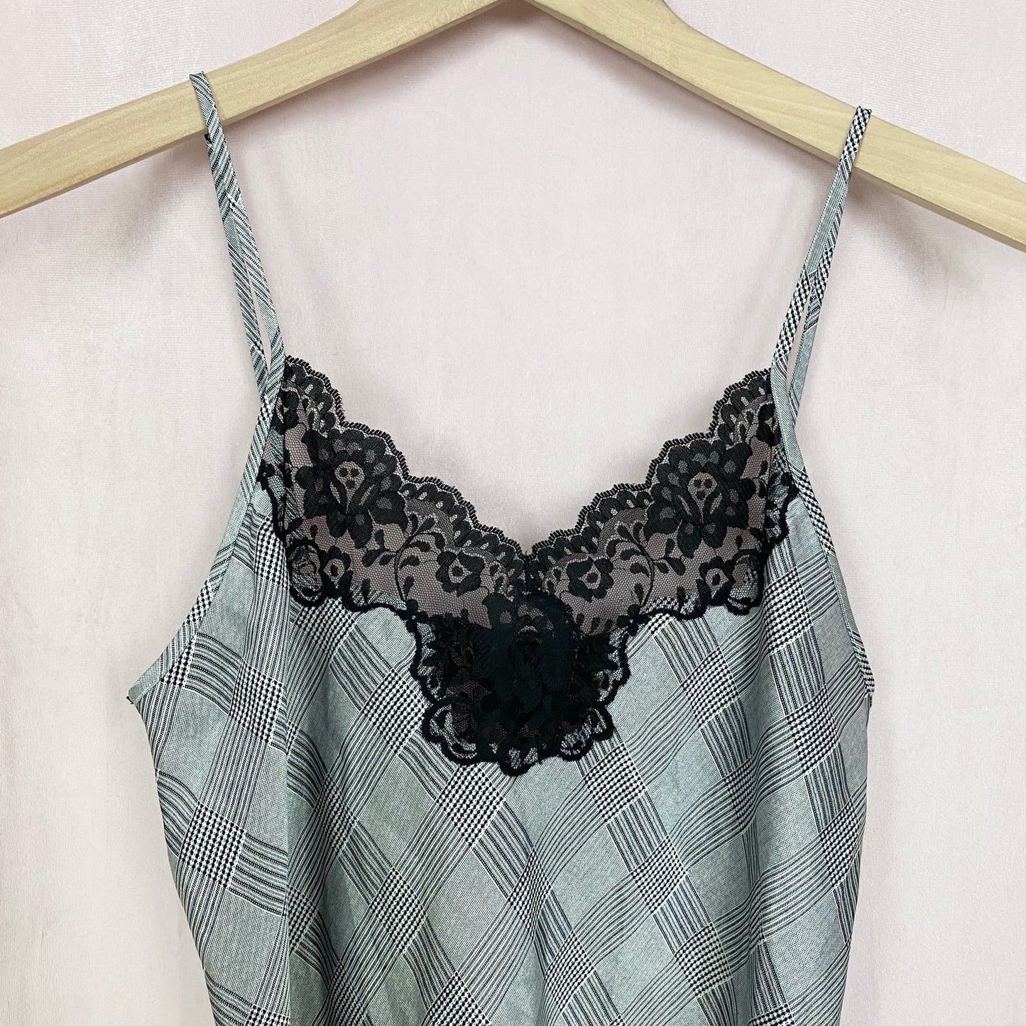 Vintage Jaclyn Smith Lace Trim Slip Mini Dress, Size Small