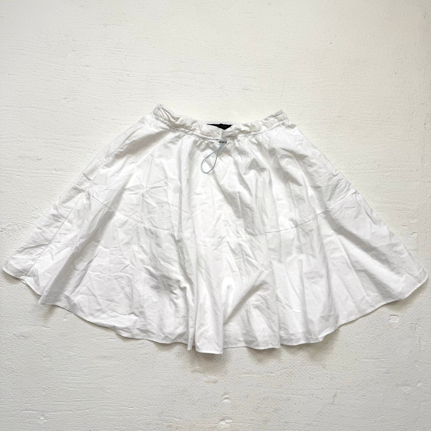 Secondhand Zara Basic White Tiered Mini Skirt M Lined Above Knee