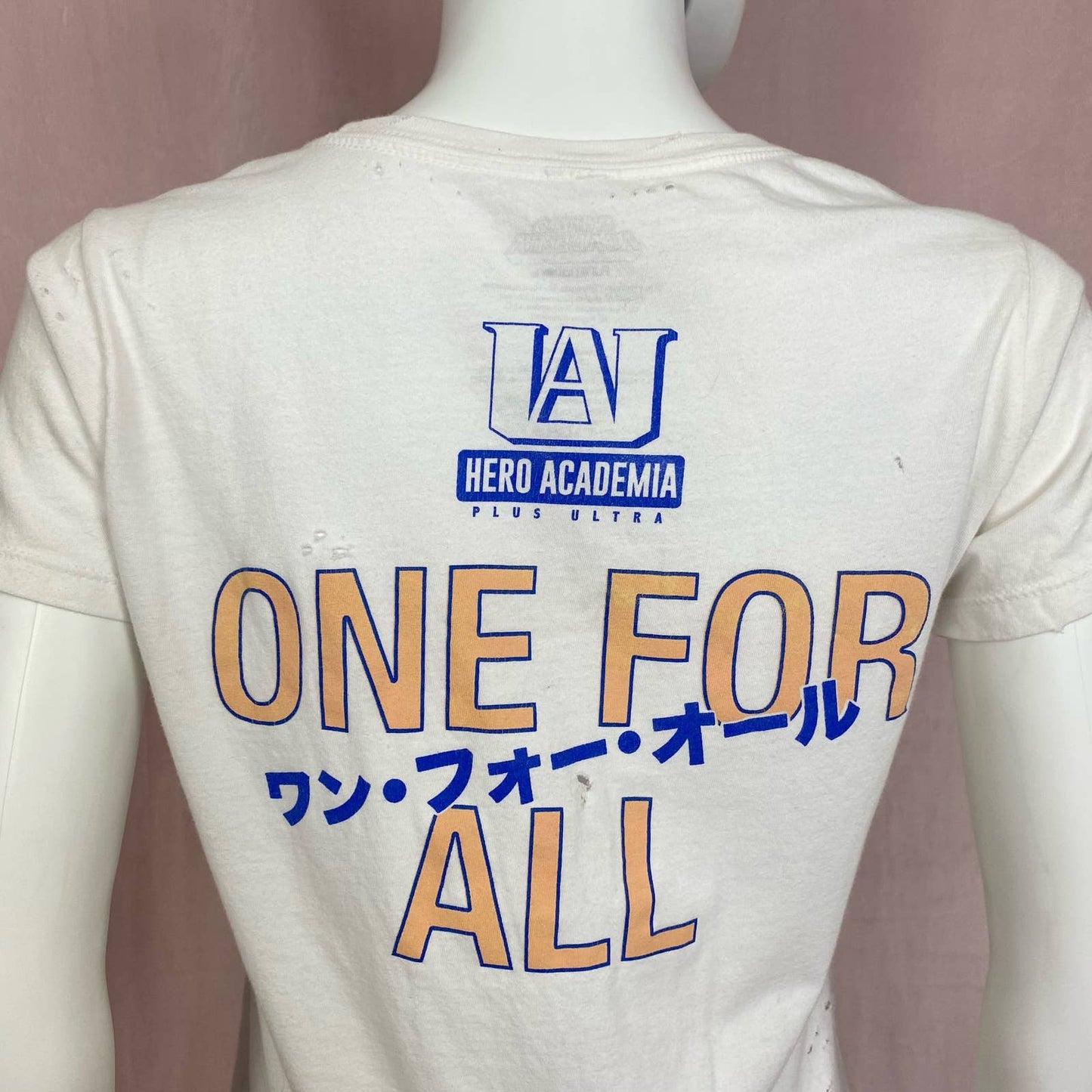 Reworked My Hero Academia Distressed Graphic Tee, Size Large