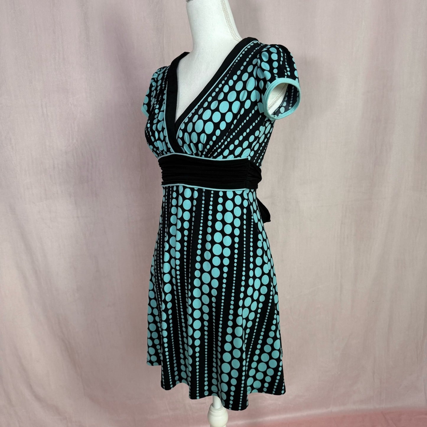Y2K Rampage Polka Dot Fit & Flare Mini Dress, Size Small