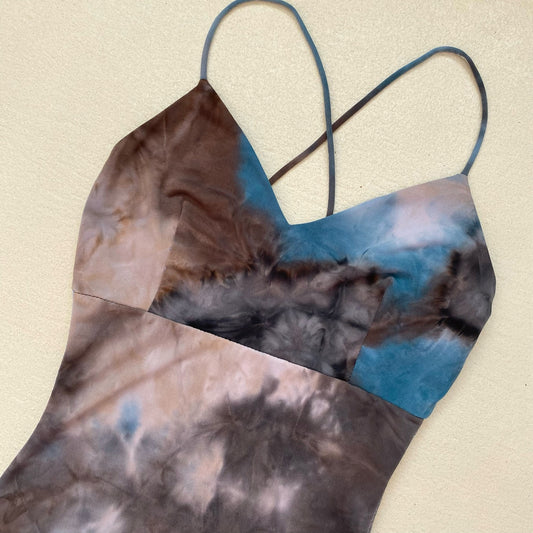 Y2K Tie Dye Bodycon Midi Cami Dress, Size Small