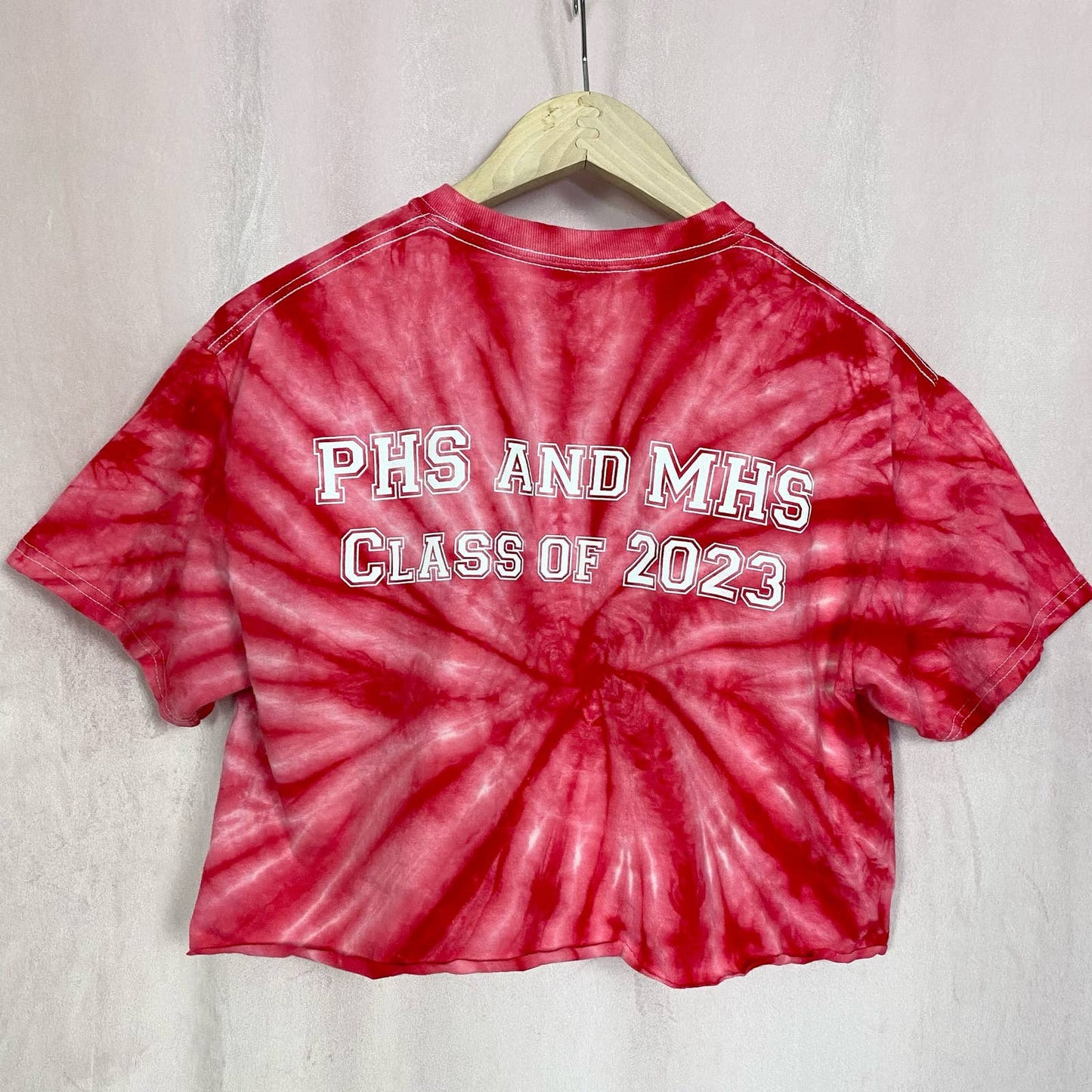 Reworked Freshmen Tie Dye Crop Tee, Size Medium