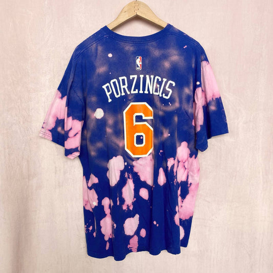 Upcycled Adidas New York Knicks Distressed T-Shirt, Size 2X