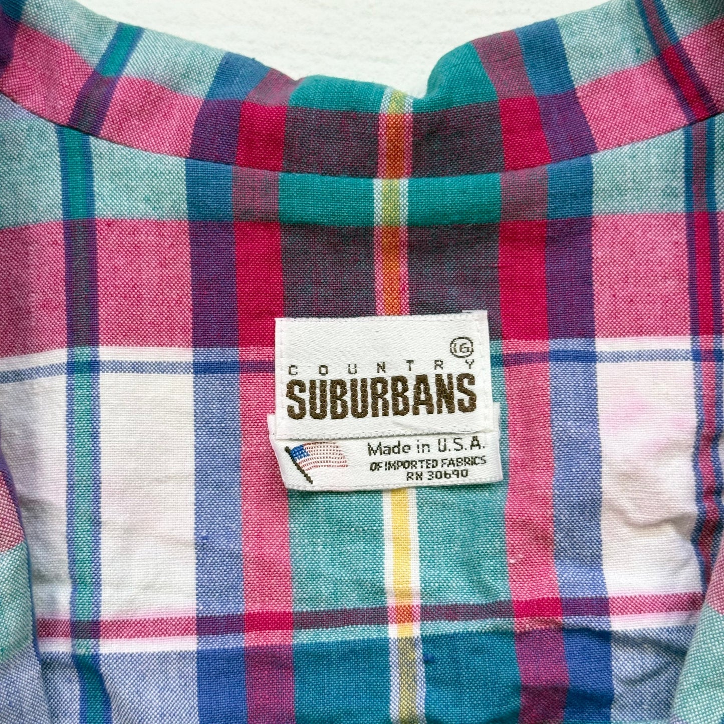 Vintage 80s Country Suburbans Plaid Blazer, Size 16