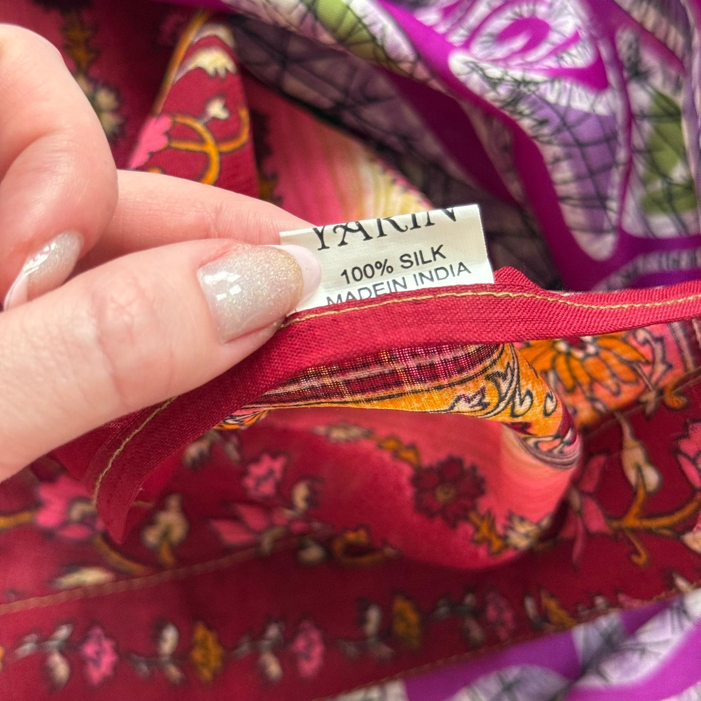 Secondhand Yarin Silk Boho Wrap Skirt, Size Small-XL